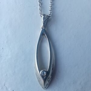 Brighton Elegant Silver Crystal Reversible Pendant Necklace